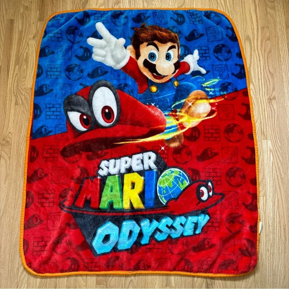 Nintendo | 2018 Super Mario Odyssey  Soft 100% Polyester Kids Blanket Throw